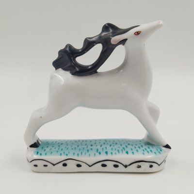 купить Статуэтка "Северный олень", скульптор Н.А. Кольцов, фарфор, роспись, Ленинградский фарфоровый завод (ЛФЗ), СССР, 1950-1960 гг.