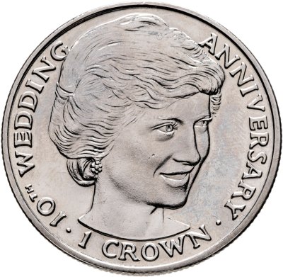 купить Гибралтар 1 крона (crown) 1991 "10 лет свадьбе Принца Чарльза и Леди Дианы"
