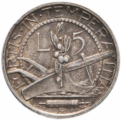 Купить Сан-Марино 5 лир (lire) 1937