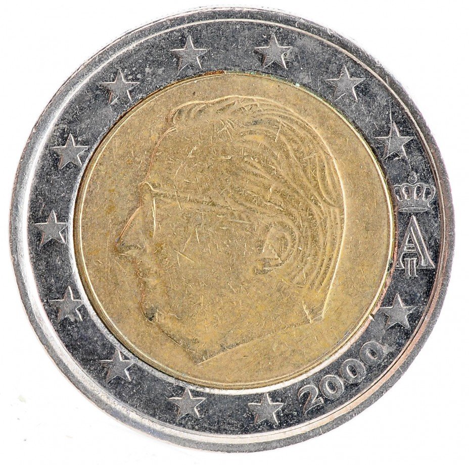 купить Бельгия 2 евро 2000