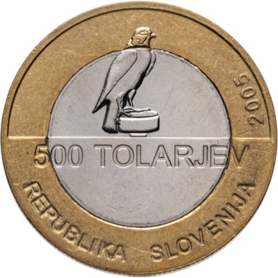 купить Словения 500 толаров (tolarjev) 2005 100 лет словенскому сокольскому движению