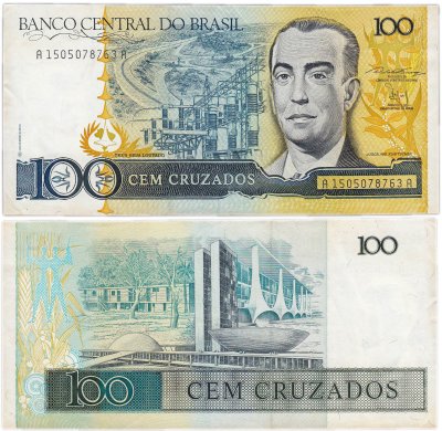 купить Бразилия 100 крузадо 1986 года (Pick 211b)
