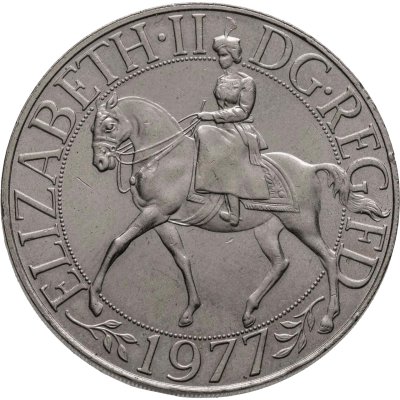 купить Великобритания 25 новых пенсов (new pence) 1977 25-я годовщина вступления на престол королевы Елизаветы II (серебряный юбилей)