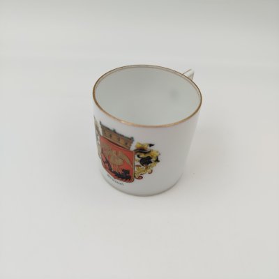 купить Кофейная чашка с гербом Брюсселя, фарфор, деколь, золочение, Thomas Bavaria, Германия, 1908-1939 гг.