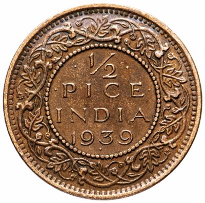 купить Индия (Британская) 1/2 пайса 1939