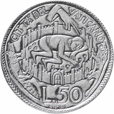 купить Ватикан 50 лир 1975 "Лето Господне"