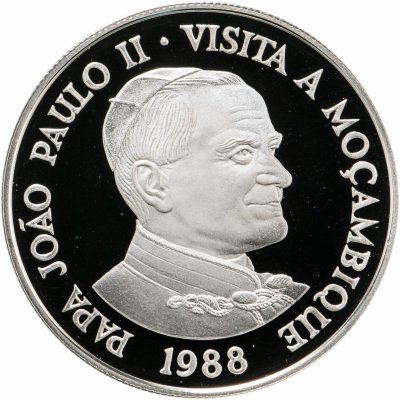 купить Мозамбик 1000 метикалов (meticais) 1988 Визит Иоанна Павла II, в футляре с сертификатом