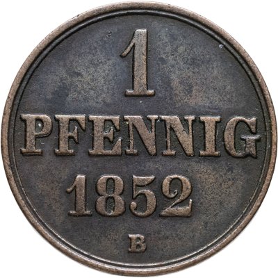 купить Германия, Королевство Ганновер, 1 пфенниг 1852 В