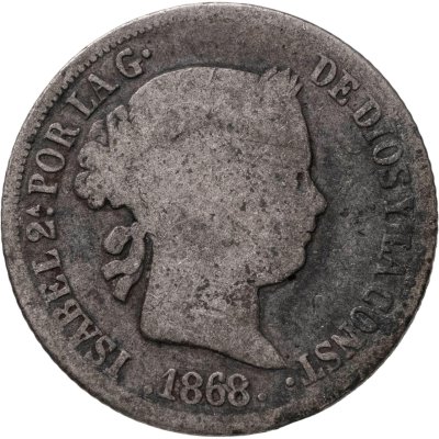 купить Филиппины, Испанская колония 10 сентимо 1868 Изабелла II