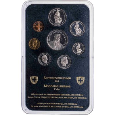 купить Швейцария 1987 годовой набор из 8-ми монет в оригинальной пластиковой упаковке