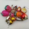 Купить Набор из 27 ёлочных игрушек в оригинальной коробке (в подборе), стекло, краска, металл, картон, ГДР, 1960-1990 гг.