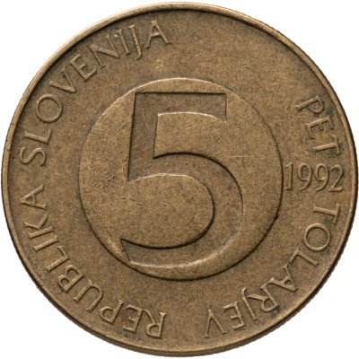 купить Словения 5 толаров 1992