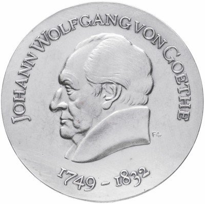 Купить ГДР 20 марок 1969 "220-летие со дня рождения Гёте"