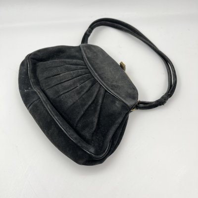 купить Сумочка театральная винтажная с прямоугольной застежкой, металл, замша, ткань, СССР, 1930-1960 гг.