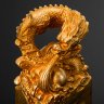 Купить Статуэтка "Дракон", латунь, рельеф, золочение, Китай, 2000-2020 гг.
