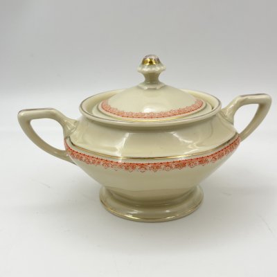 купить Сахарница, украшенная растительным орнаментом, фарфор, деколь, золочение, Rosenthal (Розенталь), Германия, 1941 г.