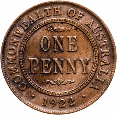 купить Австралия 1 пенни (penny) 1922