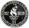 Купить США 50 центов 1996 Proof "XXVI летние Олимпийские Игры, Атланта 1996 - Плавание"