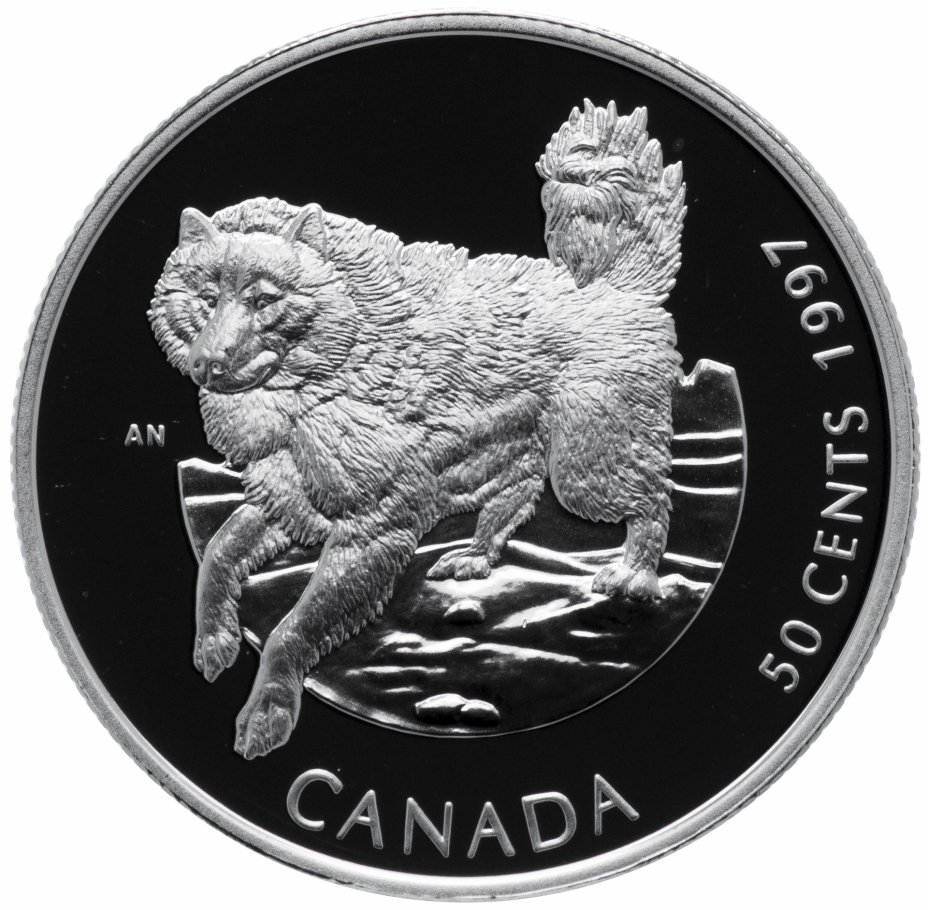 купить Канада 50 центов 1997 "Эскимосская лайка"