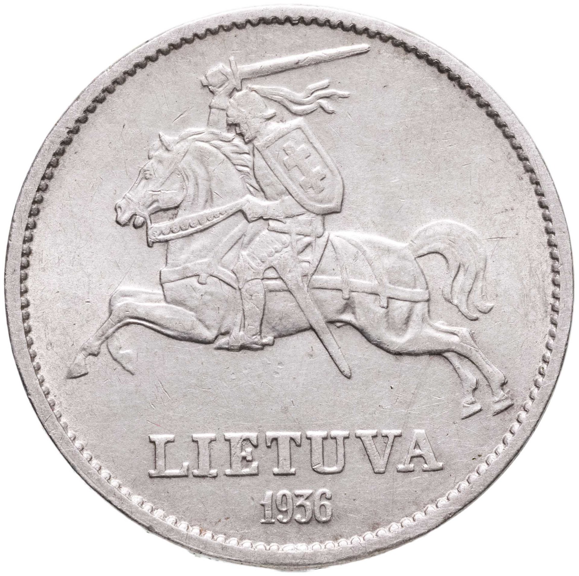 Монета Литва 10 литов (litu) 1936 стоимостью 4580 руб.