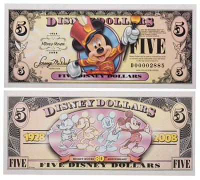купить США 5 Дисней долларов 2008 серия D Юбилейная