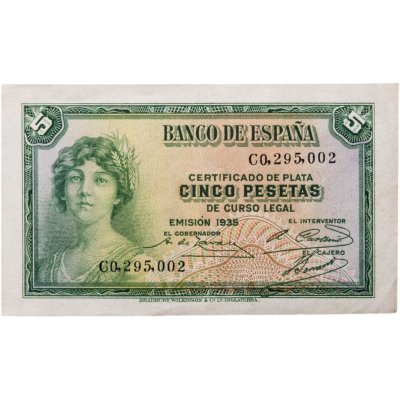 купить Испания 5 песет 1935 года (Pick 85a(2)