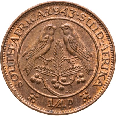 купить ЮАР 1/4 пенни (penny) 1943