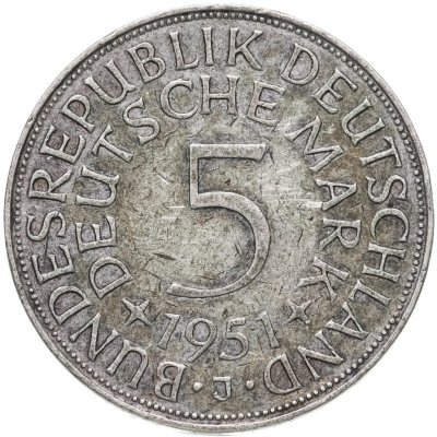купить Германия 5 марок 1951, случайный монетный двор