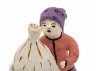 Купить Игрушка каргопольская "Женщина, качающая ребенка в люльке", глина, лепка, роспись, СССР, 1960-1980 гг.