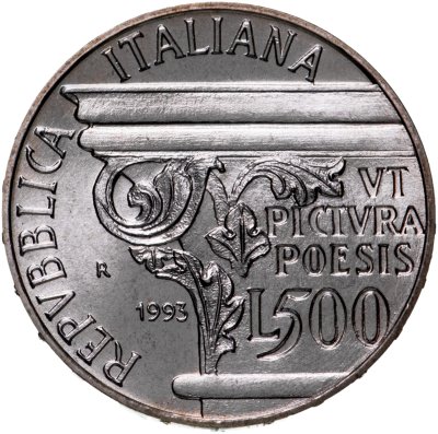 купить Италия 500 лир 1993 "2000 лет со дня смерти Горация"