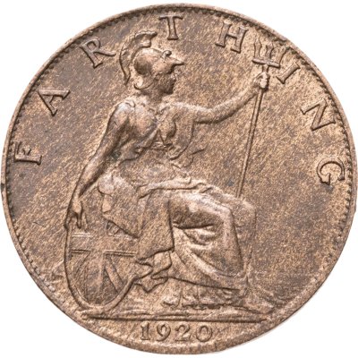 купить Великобритания 1 фартинг (farthing) 1920