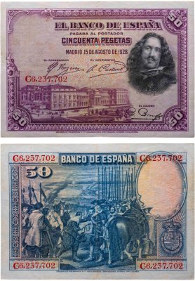 купить Испания 50 песет 1928