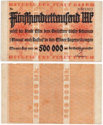 купить Германия, Нотгельд, Эссен 500 000 марок 1923