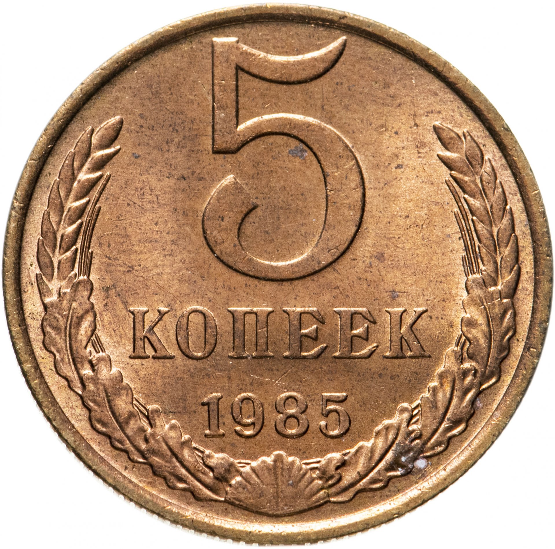 Монета 5 копеек 1985 года