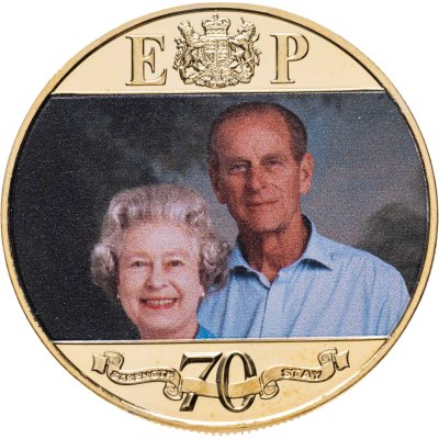купить Гибралтар 1 крона 2017 "70-я годовщина свадьбы королевы Елизаветы II и принца Филиппа - 1990-е годы - золотое десятилетие"