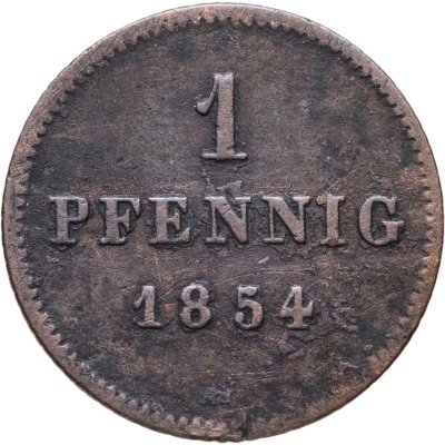 купить Бавария 1 пфенниг 1854
