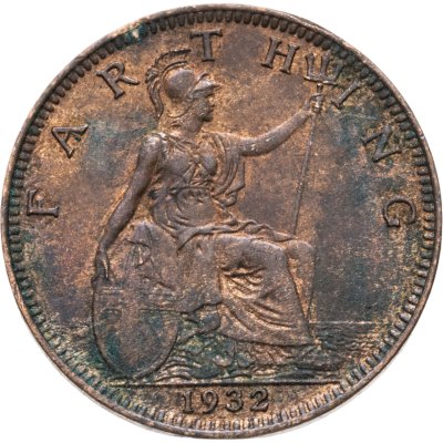 купить Великобритания 1 фартинг (farthing) 1932