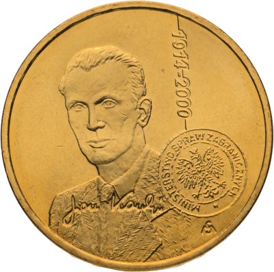 купить Польша 2 злотых 2014 "100 лет со дня рождения Яна Карского (100. rocznica urodzin Jana Karskiego)"