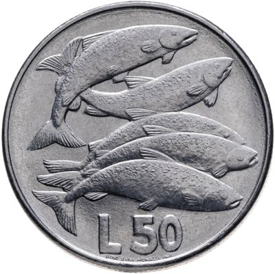 купить Сан-Марино 50 лир (lire) 1975 Любовь у животных