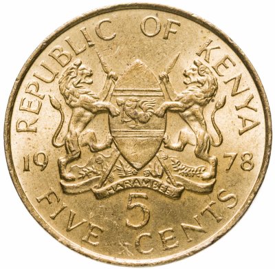 купить Кения 5 центов (cents) 1978 Президент Джомо Кениата