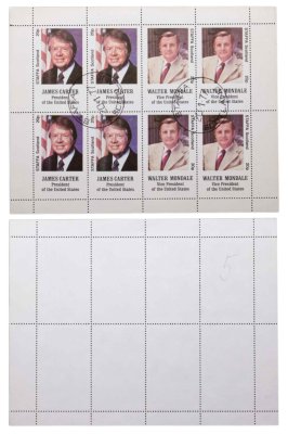 купить Великобритания Шотландия набор марок "Президент и вице-президент США" квартблок