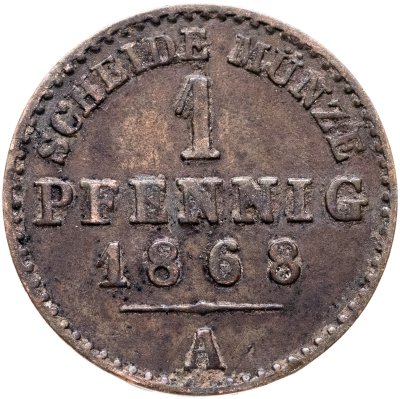купить Германия, Княжество Рейсс-Грейц 1 пфенниг 1868
