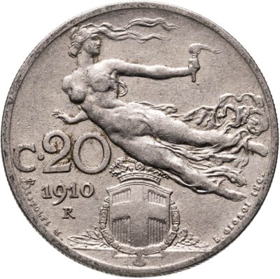 купить Италия 20 чентезимо (centesimi) 1910