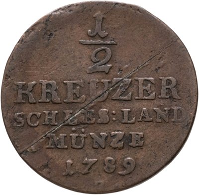 купить Германия, Силезия (Пруссия) 1/2 крейцера 1789