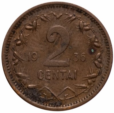 купить Литва 2 цента 1936