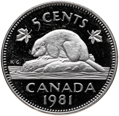 купить Канада 5 центов (cents) 1981