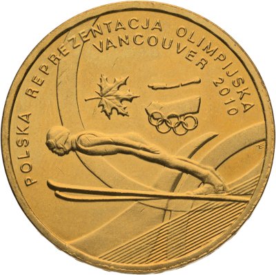 купить Польша 2 злотых 2010 Польская сборная на Олимпиаде в Ванкувере. 2010