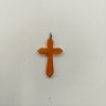 Купить Подвеска в виде креста, янтарь, металл, Калининградский янтарный комбинат, СССР, 1970-1990 гг.