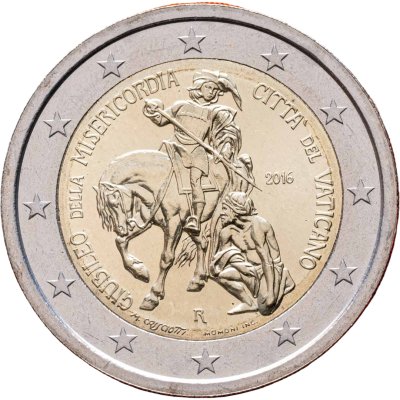 купить Ватикан 2 евро 2016 "Святой год милосердия", в буклете