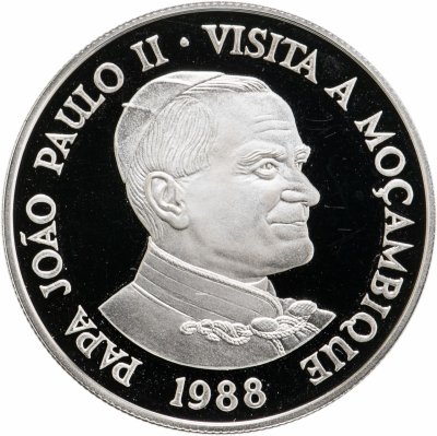 купить Мозамбик 1000 метикалов (meticais) 1988 Визит Иоанна Павла II, в футляре с сертификатом